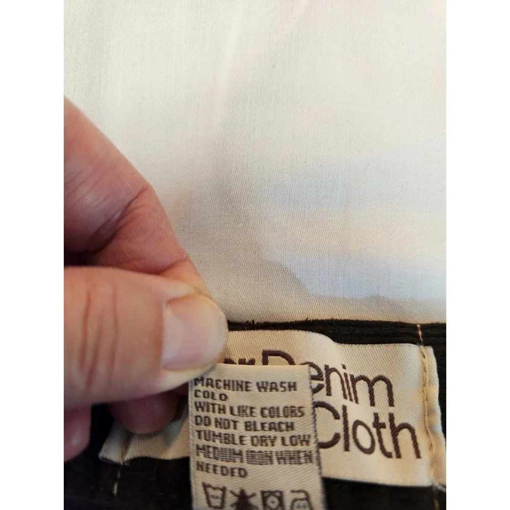 Paper Denim & Cloth Mens Brown Ribbed Corduroy Chino Pants Straight Leg‎ 38x32